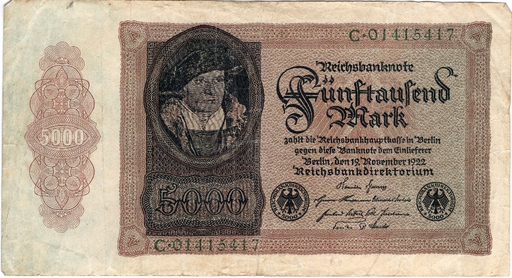 Duitsland 5000 Mark groot formaat 1922, Verzenden, Duitsland