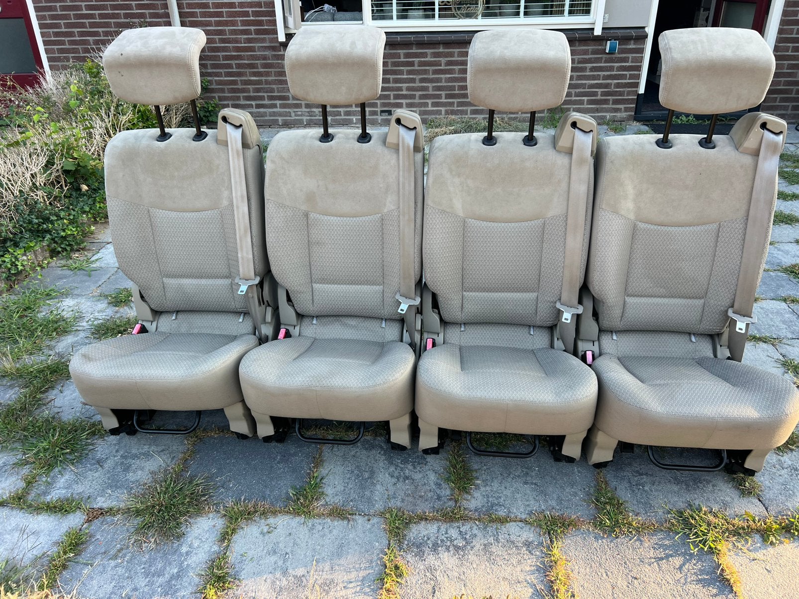 7 stoffen stoelen 3p gordel isofix zelfbouwcamper oldtimers, Ophalen, Renault
