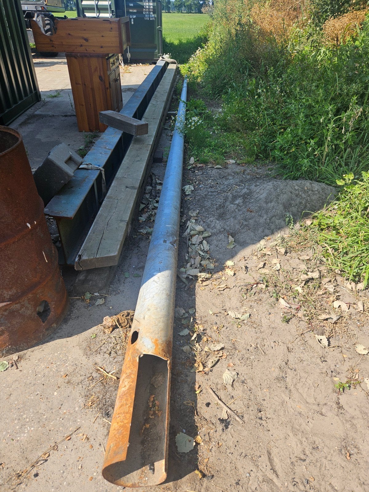 Zendmast / Lantaarnpaal / Vlaggenmast met antennegaten, Ophalen, Gebruikt