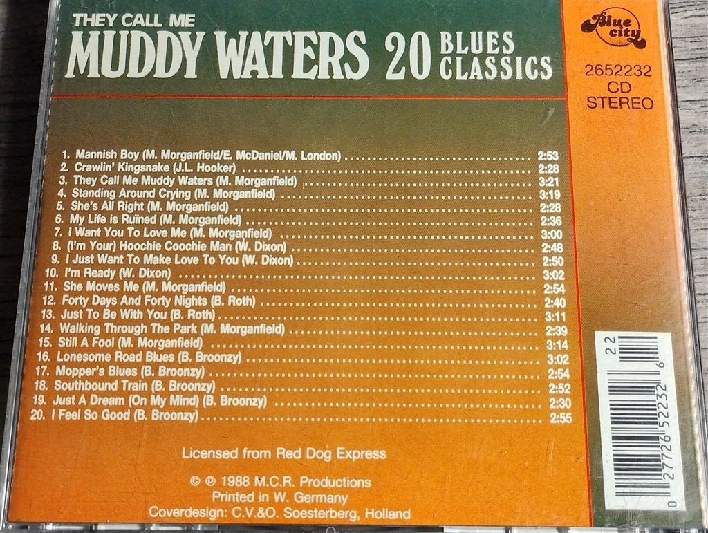 Muddy Waters - They Call Me Muddy Waters [20 Blues Classics], Ophalen of Verzenden, Zo goed als nieuw, Jazz