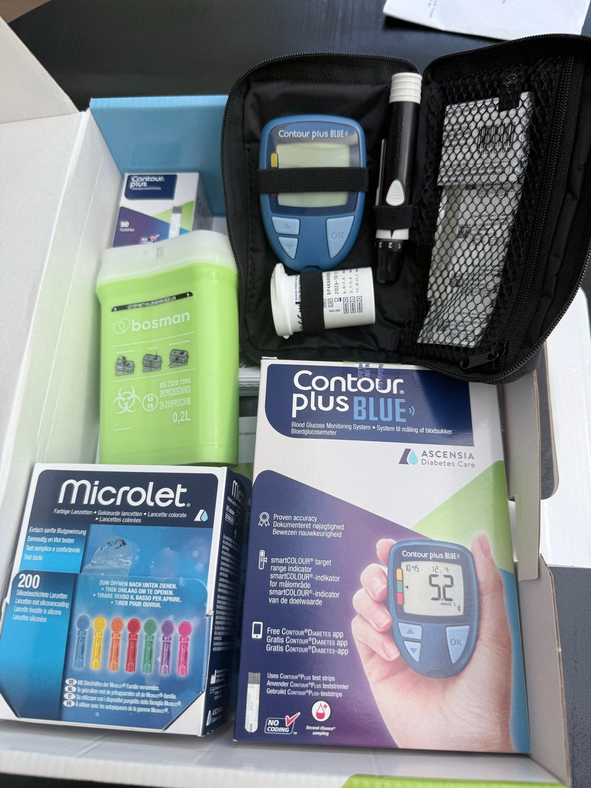 Contour Plus BLUE Bloedglucosemeter Set - Nieuw, Ophalen of Verzenden, Nieuw, Overige typen