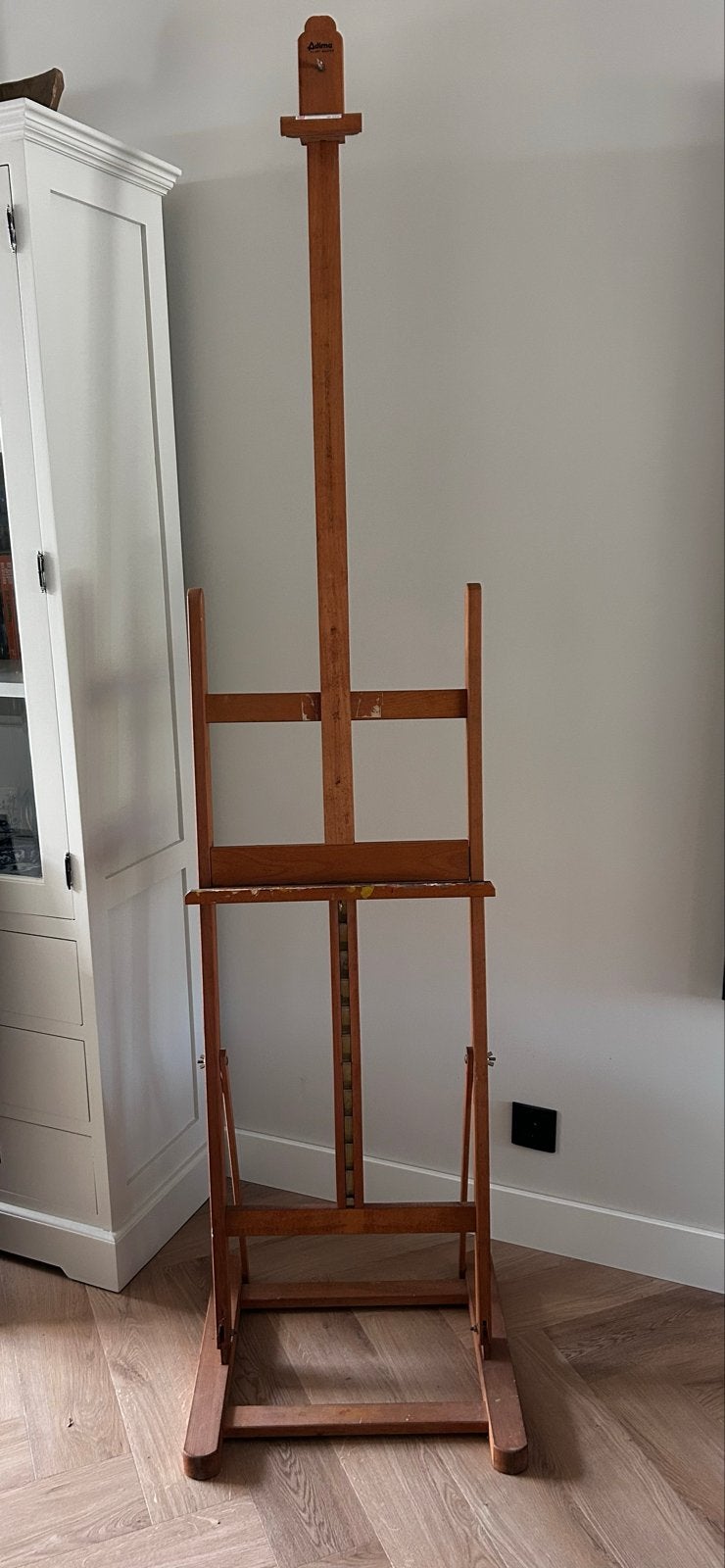 Zeer grote, stevige houten schildersezel, Hobby en Vrije tijd, Ophalen, Gebruikt, Ezel