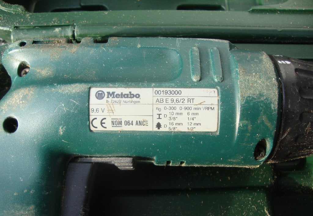 metabo accu boormachine 9,6 V in koffer - zonder batterij, Ophalen of Verzenden, Gebruikt, Boormachine