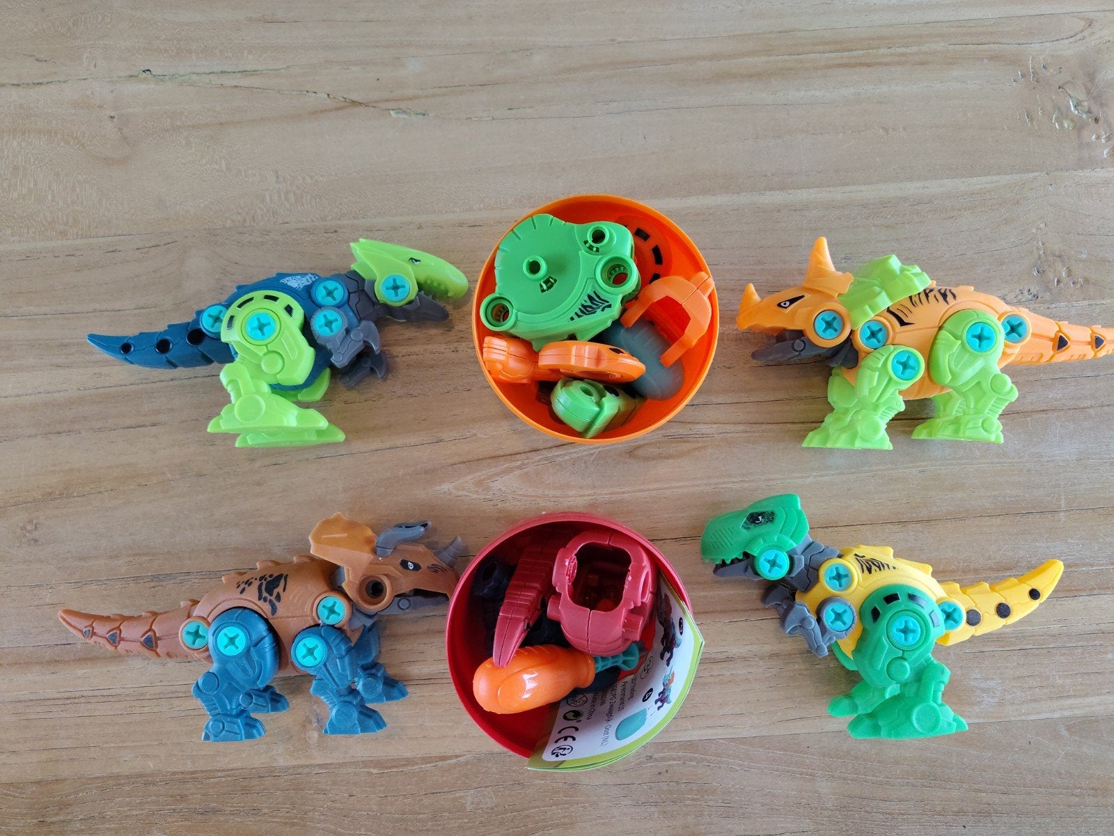 Dino Bouwpakket Speelgoed - 5 Dinosaurus Figuren, Ophalen of Verzenden, Gebruikt, Knutselen