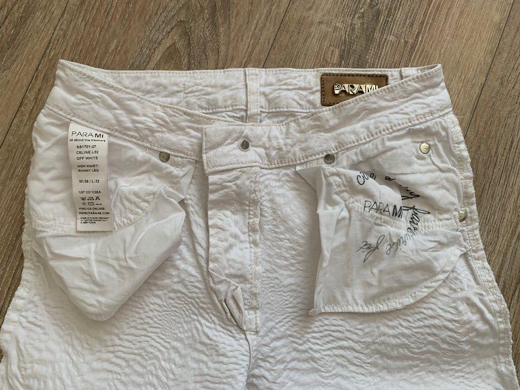 Dames 7/8 witte pantalon "PARA MI", Celine maat W:36/L:32, Para Mi, Wit, Nieuw, Ophalen of Verzenden