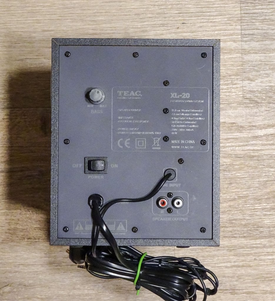 2.1 Speakerset TEAC XL-20, Computers en Software, Ophalen of Verzenden, Gebruikt, Audiokanaal 2.1