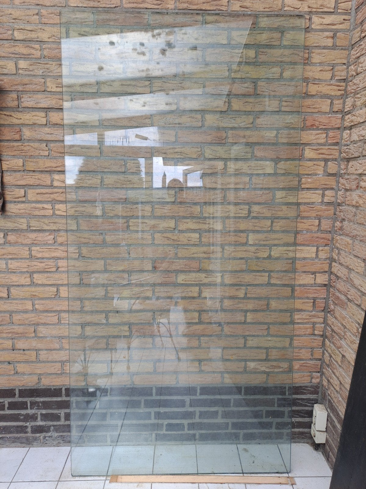 gebruikte glasplaat 2m x 1m, Doe-het-zelf en Verbouw, Ophalen, Gebruikt, 80 tot 120 cm, 160 cm of meer