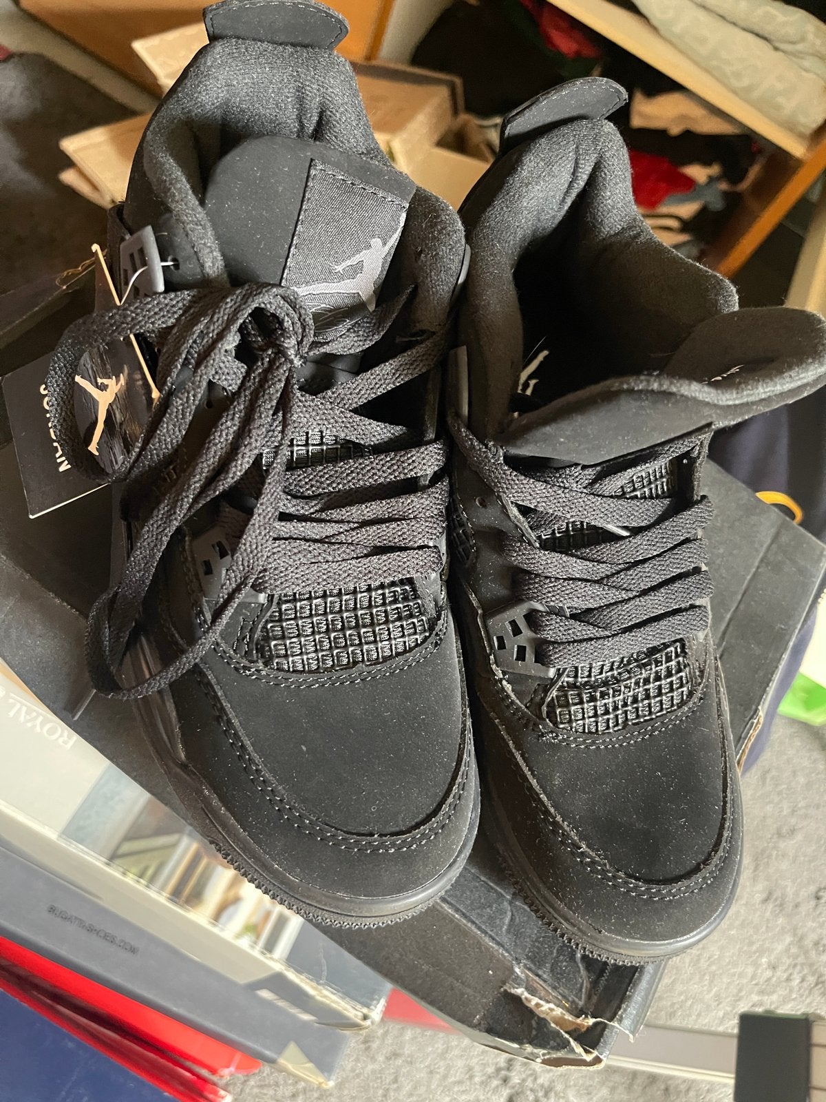 Air Jordan 4 Retro Black Cat - Maat 39, Ophalen of Verzenden, Nieuw, Zwart, Sneakers of Gympen