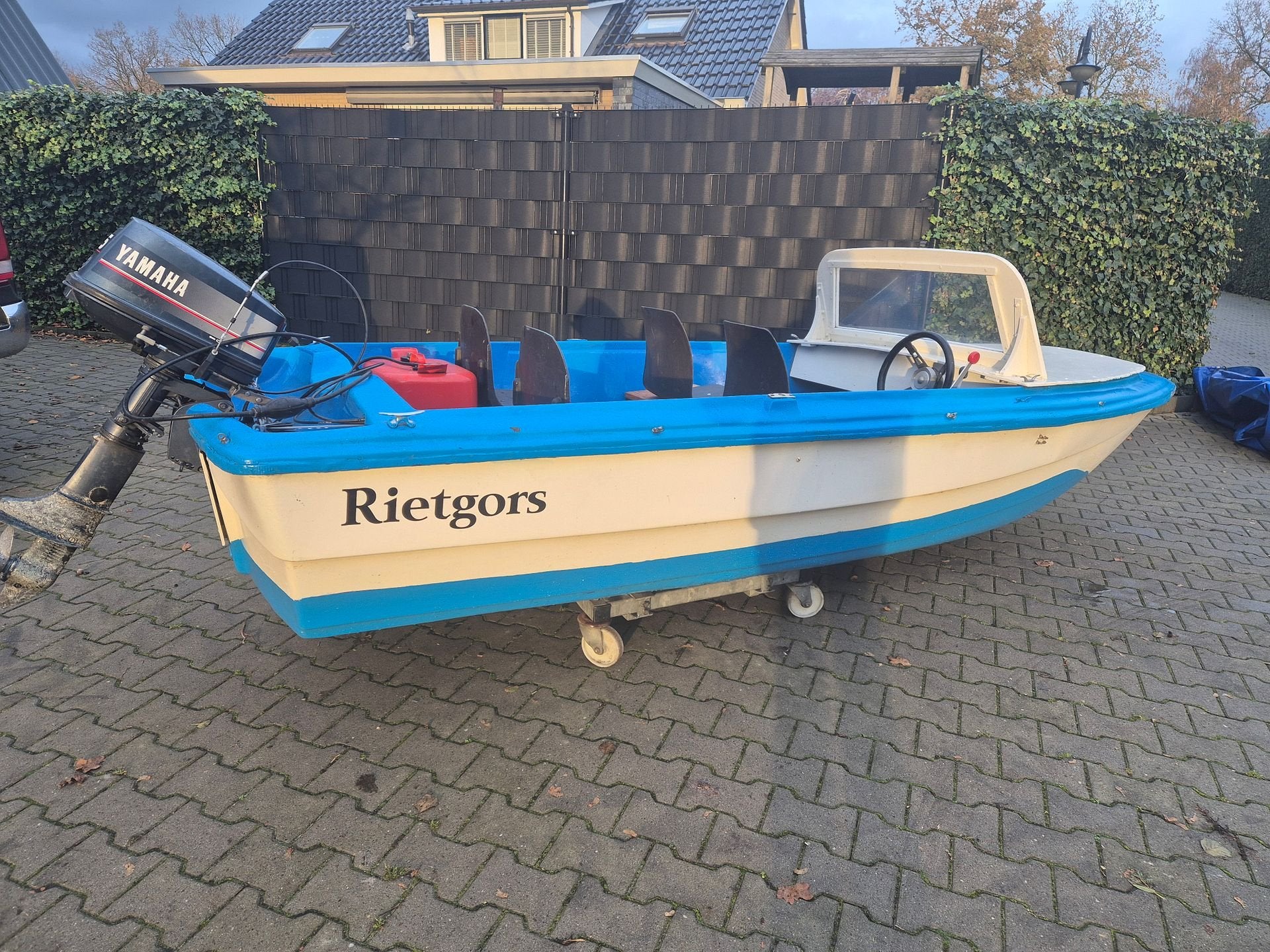 Speedbootje 400 met 5 pk 2-tact Yamaha, Watersport en Boten, Speedboten, Gebruikt, Buitenboordmotor, Polyester
