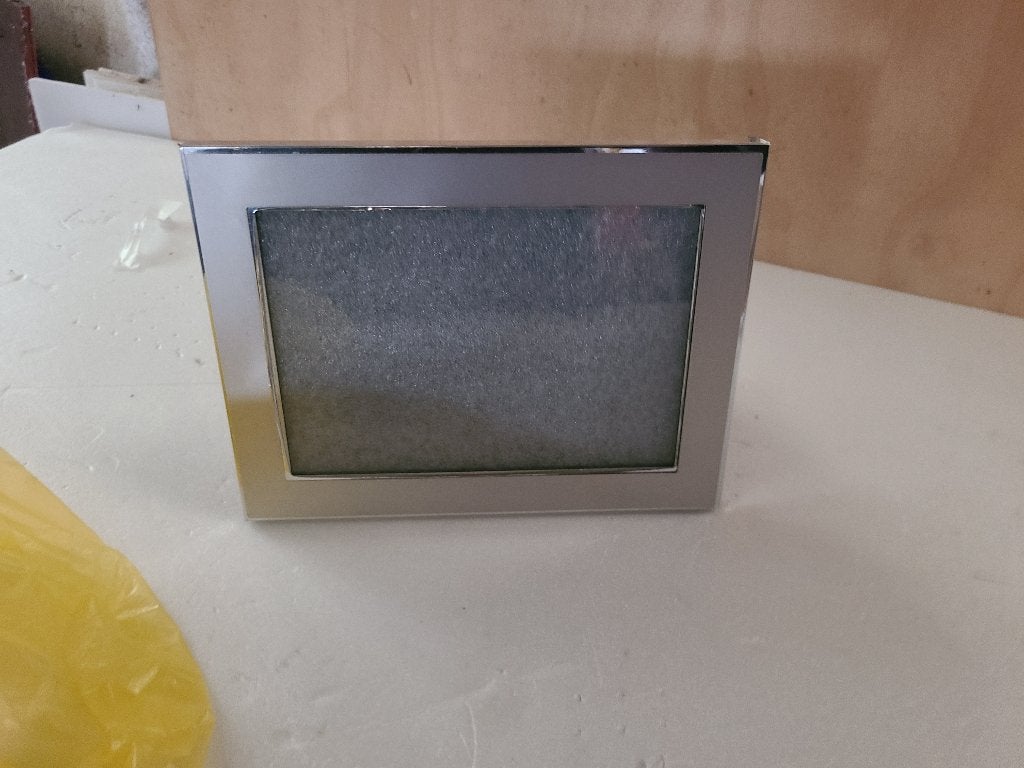 fotolijstje, Audio, Tv en Foto, Fotografie | Fotolijsten, Ophalen of Verzenden, Zo goed als nieuw, Zilver, Standaard fotolijst