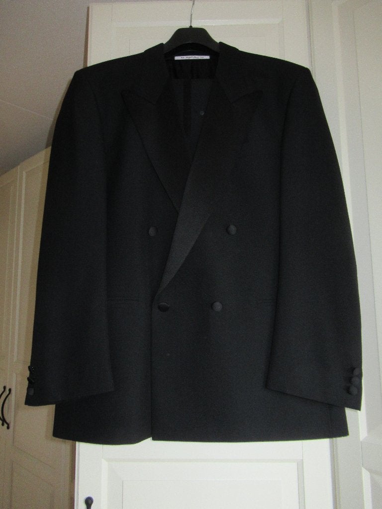 Smoking, Kleding | Heren, Kostuums en Colberts, Ophalen, Zo goed als nieuw, Maat 48/50 (M), Zwart