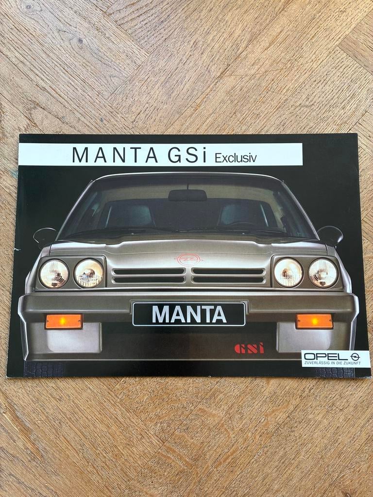 Opel Manta GSi Exclusiv brochure 4/85, Ophalen of Verzenden, Zo goed als nieuw, Opel
