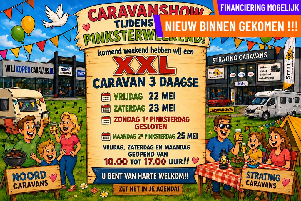 Tabbert - 2DE PINKSTERDAG OPEN, RUIM 200 CARAVANS, Rondzit, Tabbert, 7 tot 8 meter, Bedrijf