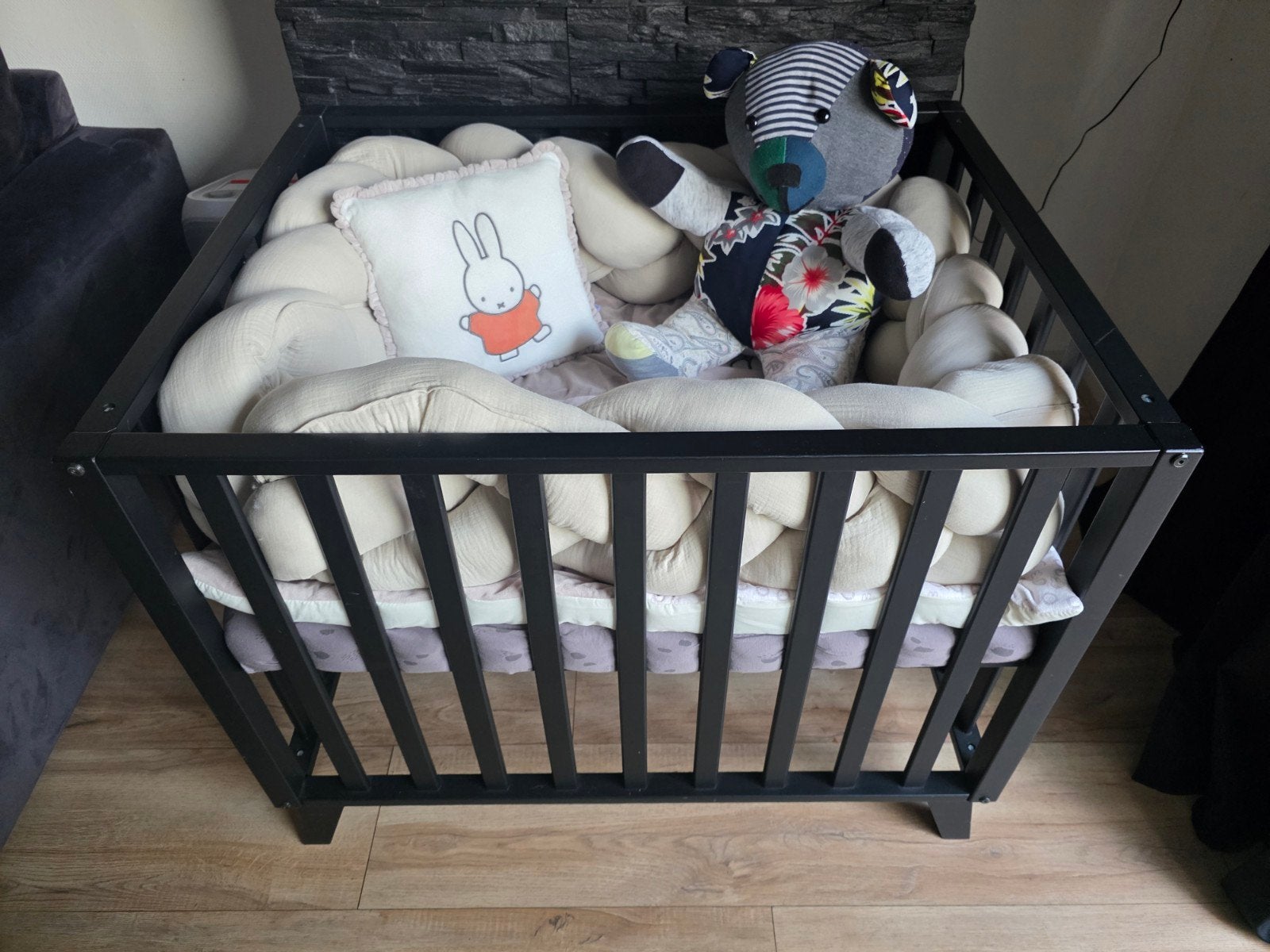 Baby Dump Baby Box met matras , nette staat !, Kinderen en Baby's, Boxen, Zo goed als nieuw, Vierkant, In hoogte verstelbaar, Boxkleed