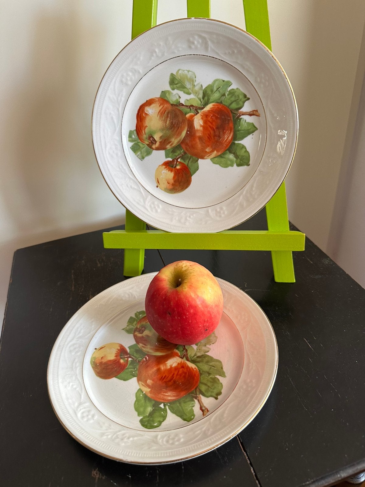 Regout ontbijt dessert borden set fruit appel, Ophalen of Verzenden
