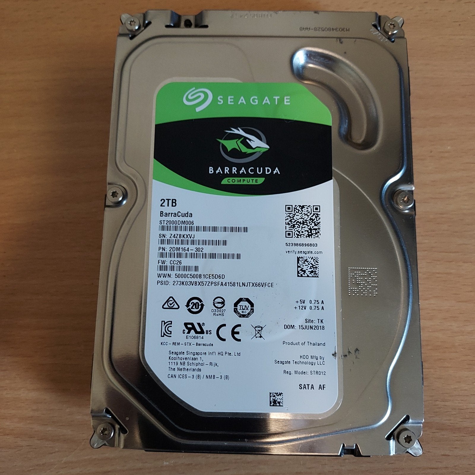 Seagate Barracuda 2TB HDD SATA Harde Schijf, Intern, 2TB, Gebruikt, Ophalen of Verzenden