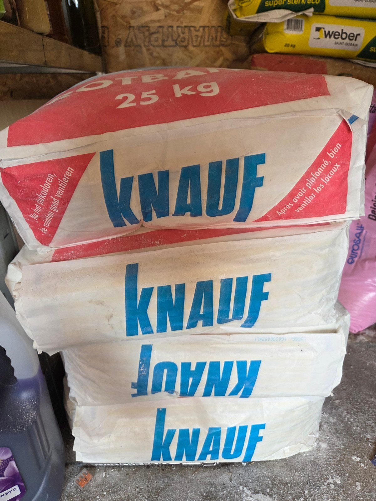 4x Knauf Rotband Hechtpleister 25 kg - Nieuw, Doe-het-zelf en Verbouw, Overige Doe-het-zelf en Verbouw, Ophalen, Nieuw
