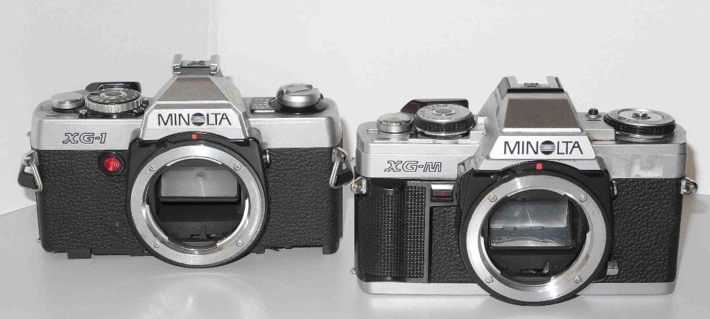Minilta XG 1 en XG-M defect, Audio, Tv en Foto, Fotocamera's Analoog, Ophalen of Verzenden, Niet werkend, Spiegelreflex, Minolta