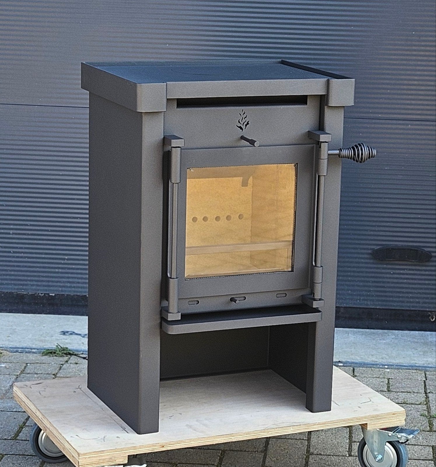 Houtkachel Beaufort 6kW, Ophalen, Houtkachel, Zo goed als nieuw, Vrijstaand