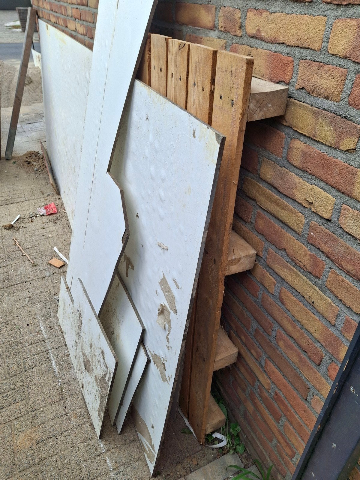 Diverse bouwmaterialen: Trespa platen, Pallets, Ophalen, 50 mm of meer, Pallet, Minder dan 200 cm