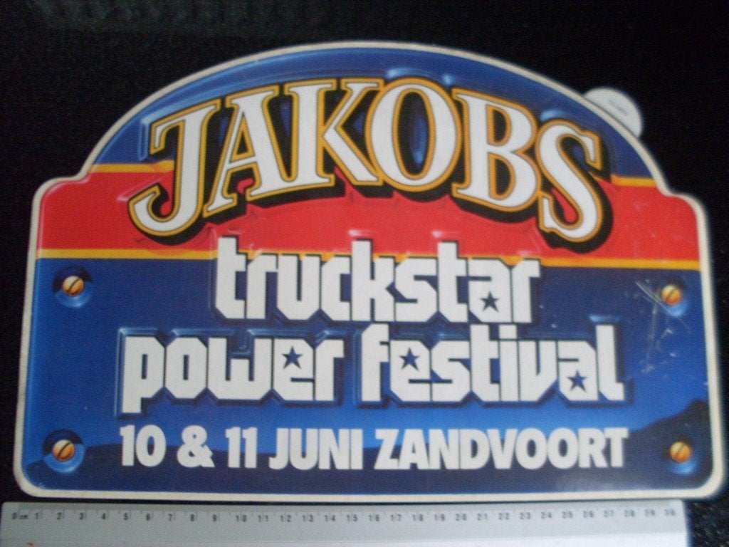 grote sticker Jacobs truckstar power festival zandvoort, Verzenden, Zo goed als nieuw, Merk
