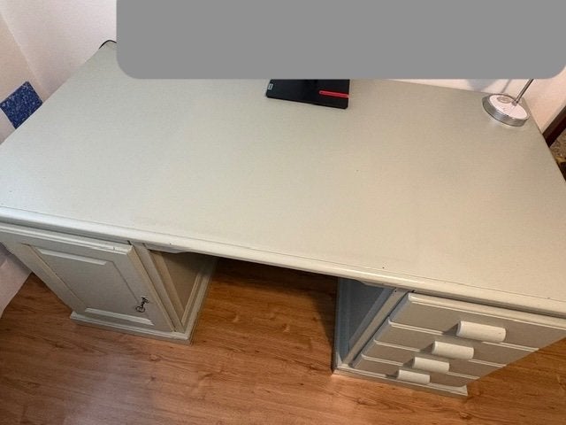 Bureau, Huis en Inrichting, Ophalen, Groen, Gebruikt, 150 cm