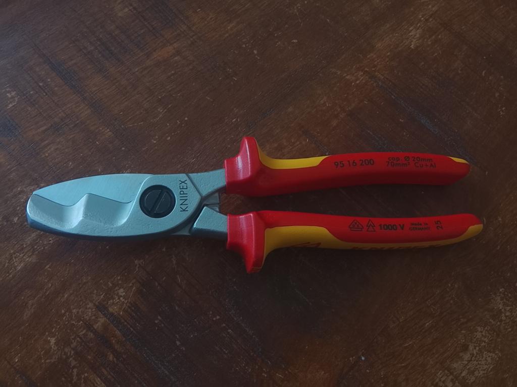 Knipex 95 16 200 Kabelknipper - 1000V geïsoleerd, Ophalen of Verzenden, Gebruikt