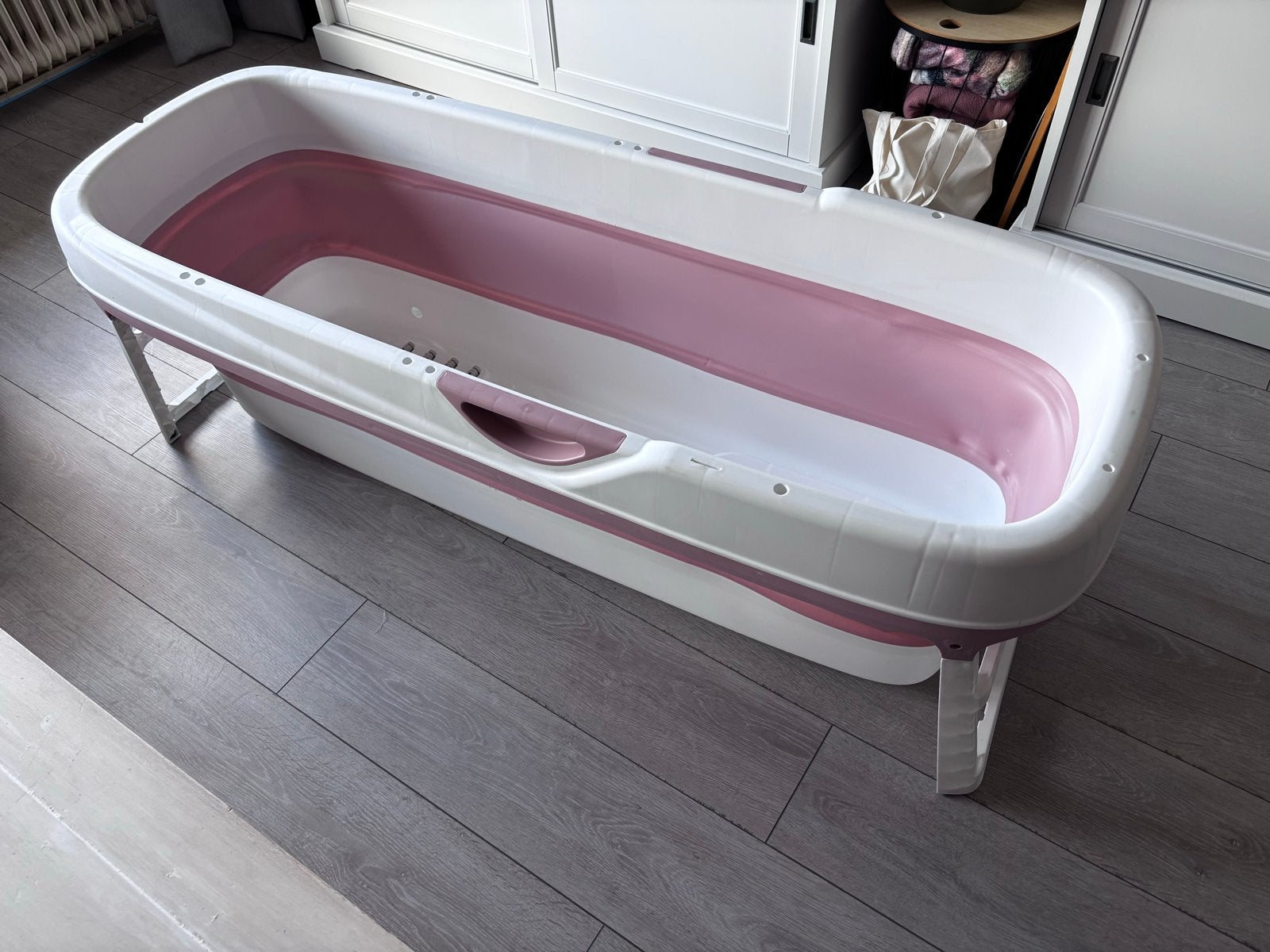 Opvouwbaar Bad Livista - Roze/Wit - 158cm, Ophalen, Zo goed als nieuw, Met bad
