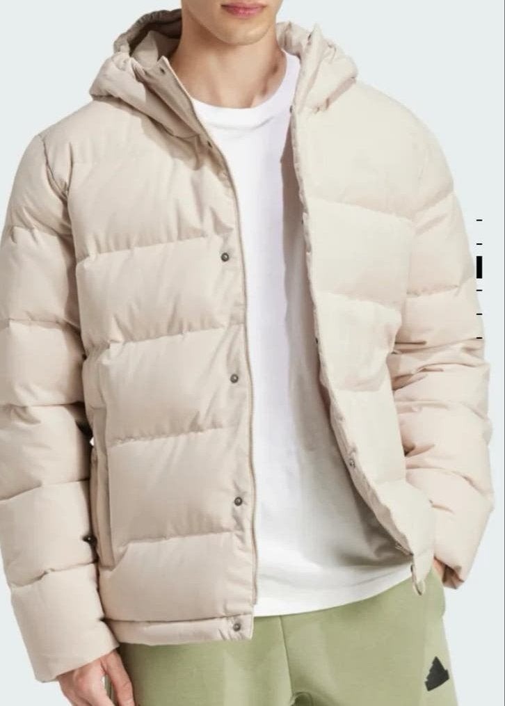 Adidas Donsjas - Nette en Warme Winterjas, Kleding | Heren, Ophalen, Zo goed als nieuw, Maat 52/54 (L), Beige