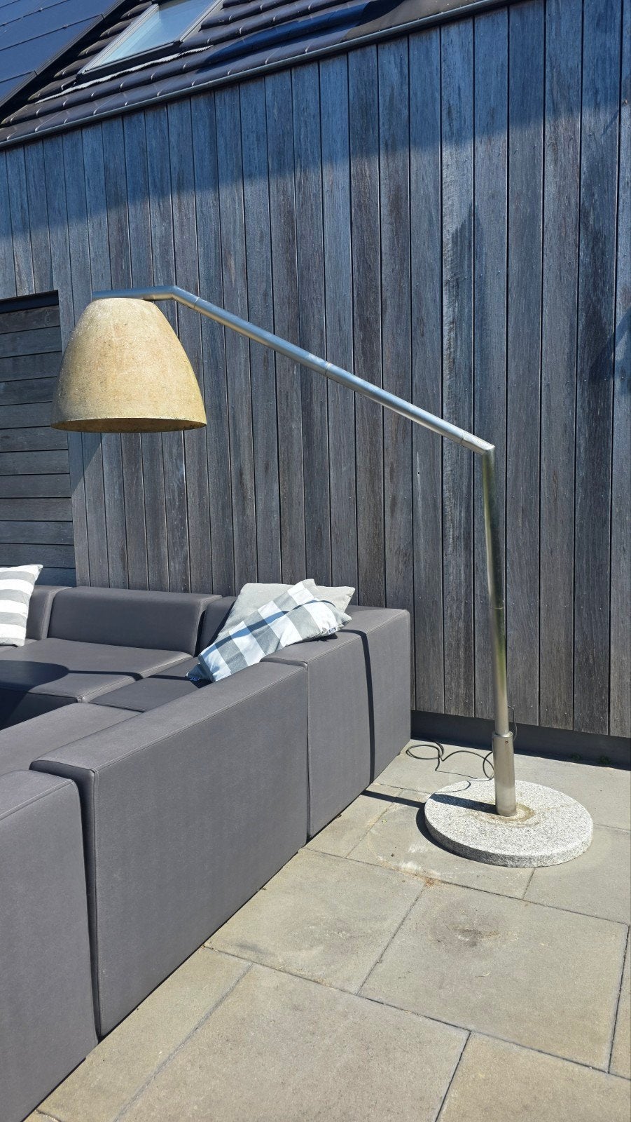 Moderne outdoor terras designlamp met polyester kap, Ophalen, Gebruikt