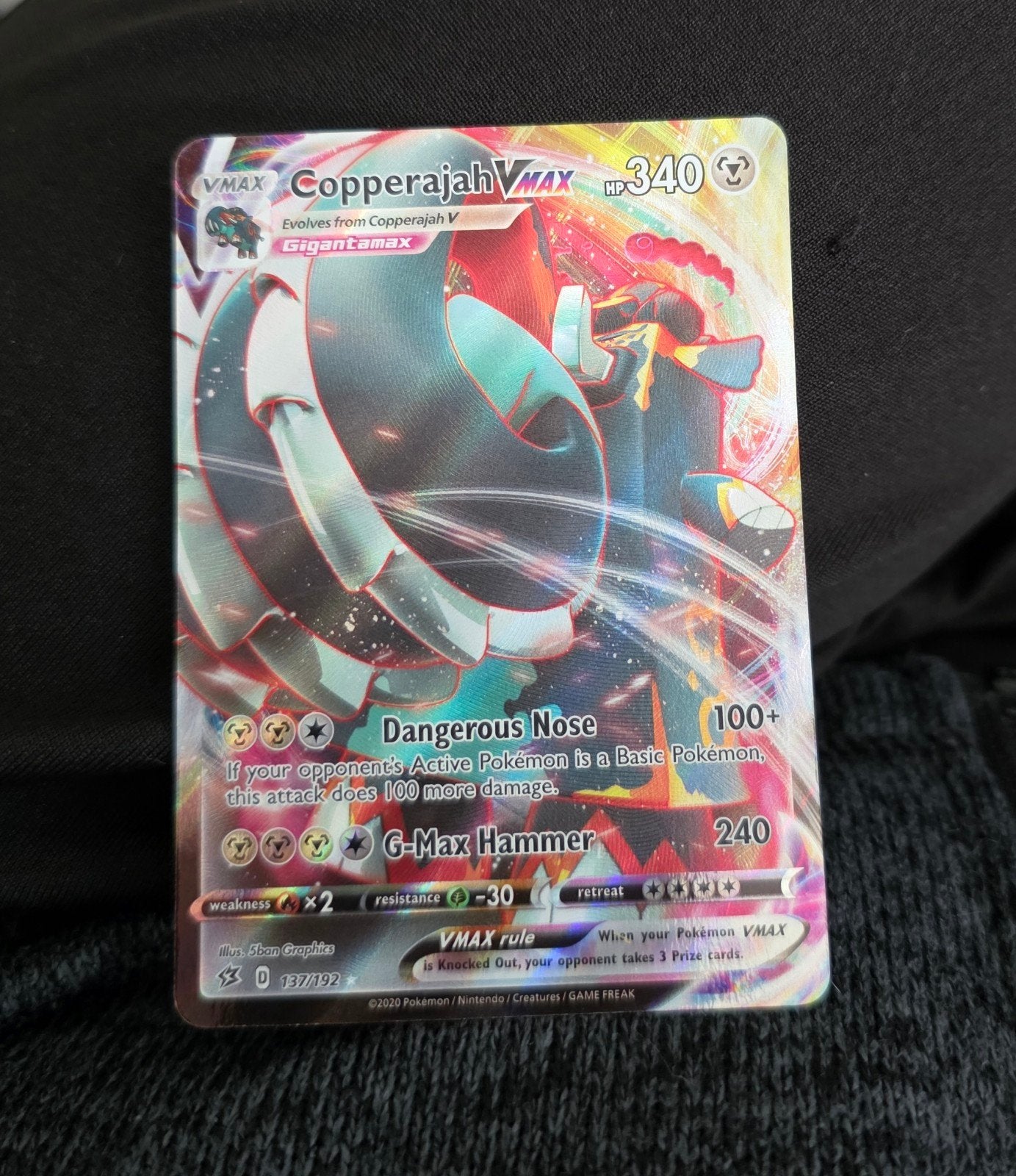 Copperajah VMAX Pokémon Kaart - Zo goed als nieuw, Ophalen of Verzenden, Zo goed als nieuw, Losse kaart