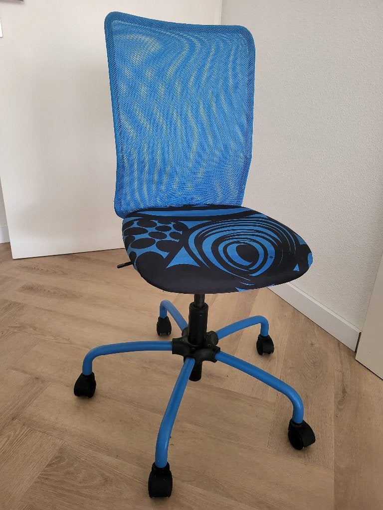 Bureaustoel, Ophalen, Gebruikt, Blauw, Bureaustoel