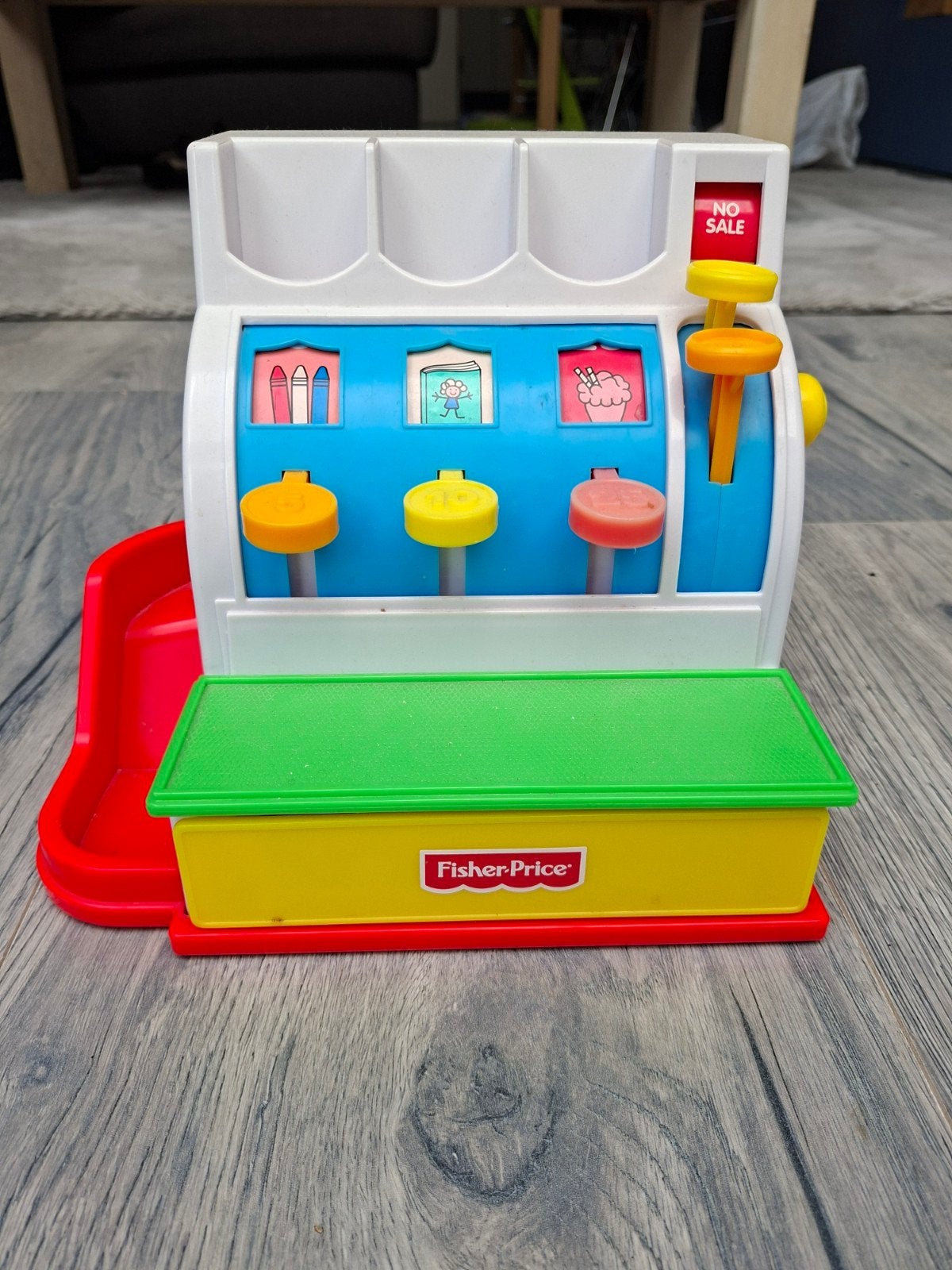 Fisher-Price Kassa Speelgoed - Vintage en Compleet, Ophalen, Gebruikt, Speelset