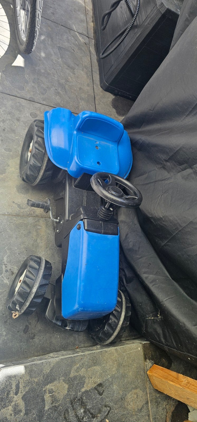 Blauwe traptractor voor kinderen, Ophalen of Verzenden, Gebruikt, Trapvoertuig