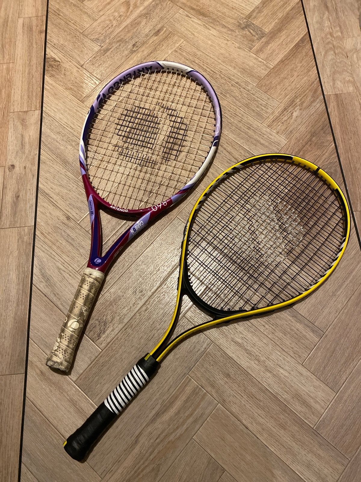 Tennisrackets: Artengo TR130 Junior en Artengo 860, Sport en Fitness, Overige merken, Gebruikt, L00, Ophalen of Verzenden