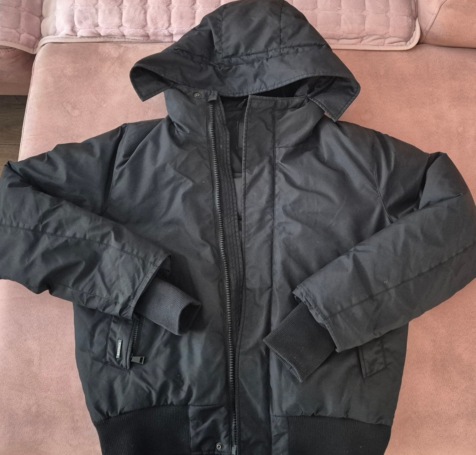 Airforce winterjas zwart maat 16Y, Maat 38/40 (M), Airforce, Zwart, Ophalen of Verzenden