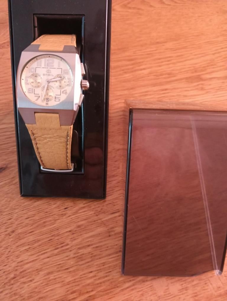 Breil herenhorloge, Sieraden, Tassen en Uiterlijk, Horloges | Heren, Zo goed als nieuw, Polshorloge, Overige merken, Staal, Leer