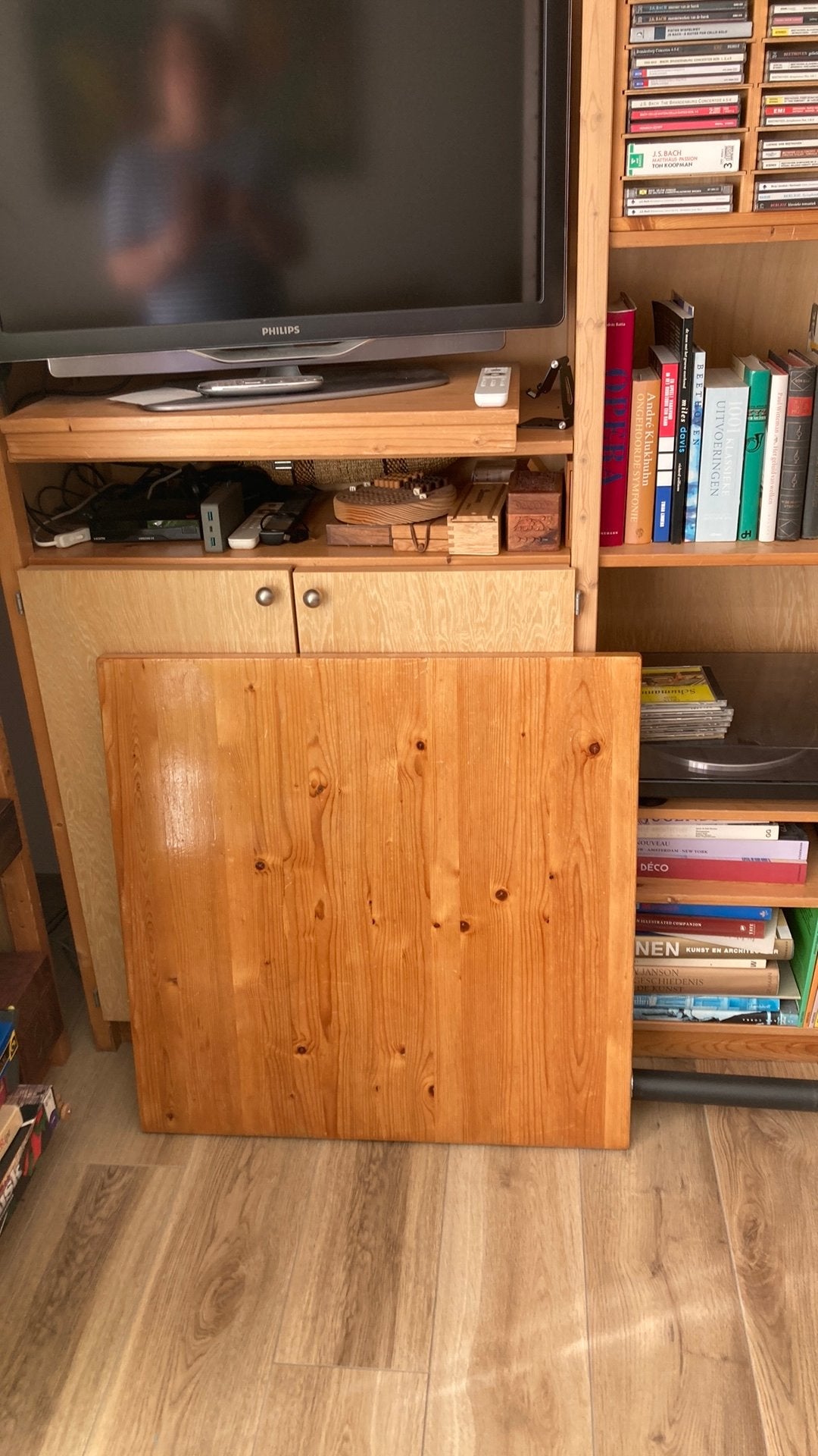 Lundia tafelblad vierkant 76 cm, 3 cm dik, Ophalen, Zo goed als nieuw, 70 tot 120 cm