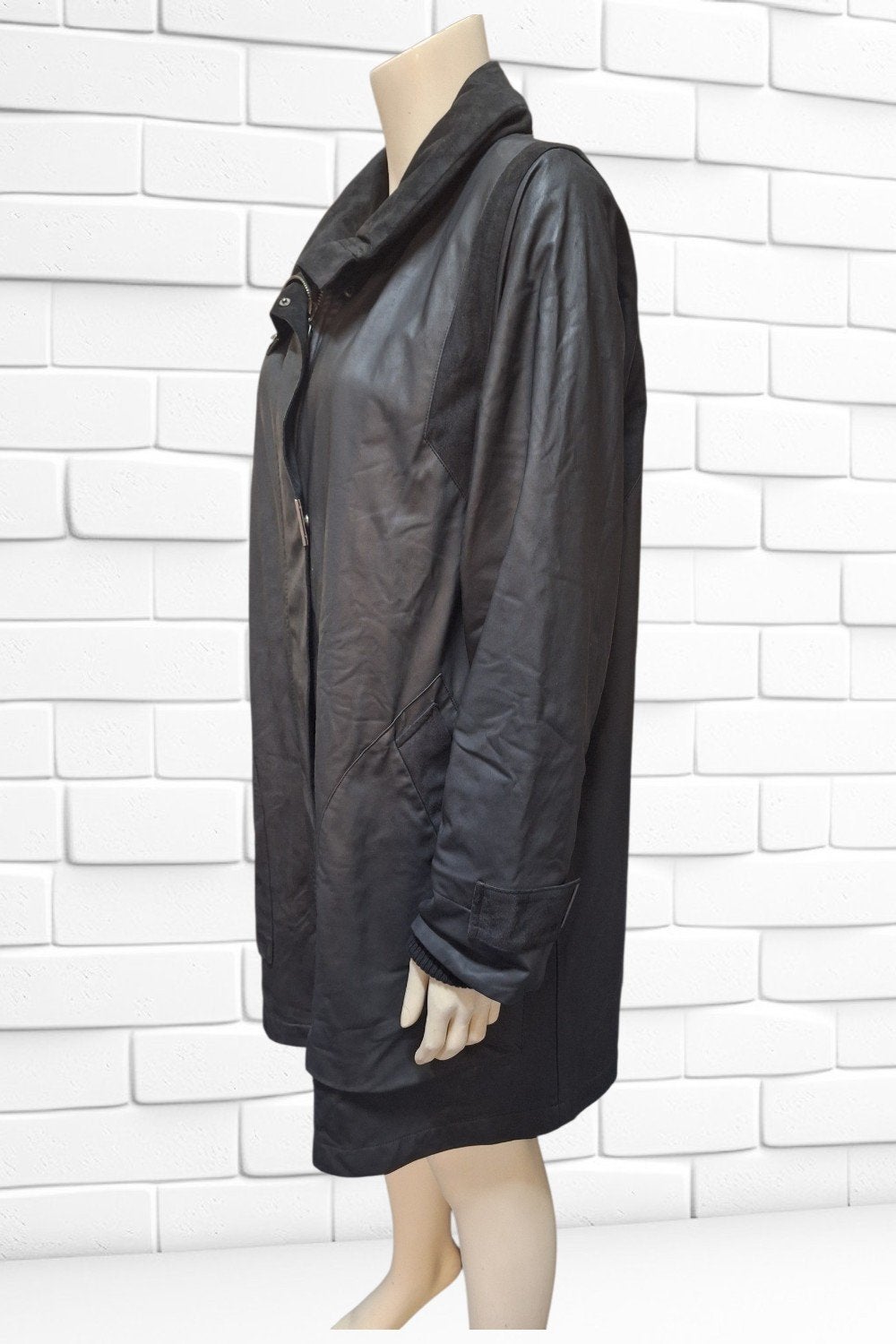 Creenstone Zwarte Gevoerde Jas Maat 42, Kleding | Dames, Zwart, Creenstone, Maat 42/44 (L), Ophalen of Verzenden