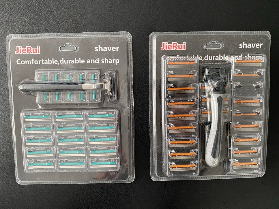 Scheermesjes, comfortabel, nieuw, per 3 sets voor €15,-, Ophalen of Verzenden, Nieuw, Gehele gezicht