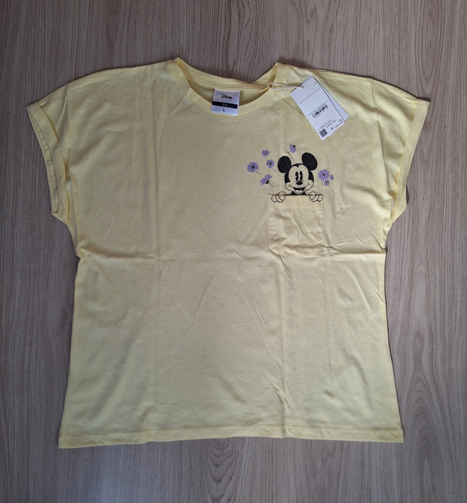 Nieuw shirt met Mickey Mouse maat L, Kleding | Dames, Geel, Maat 42/44 (L), Nieuw, Ophalen of Verzenden