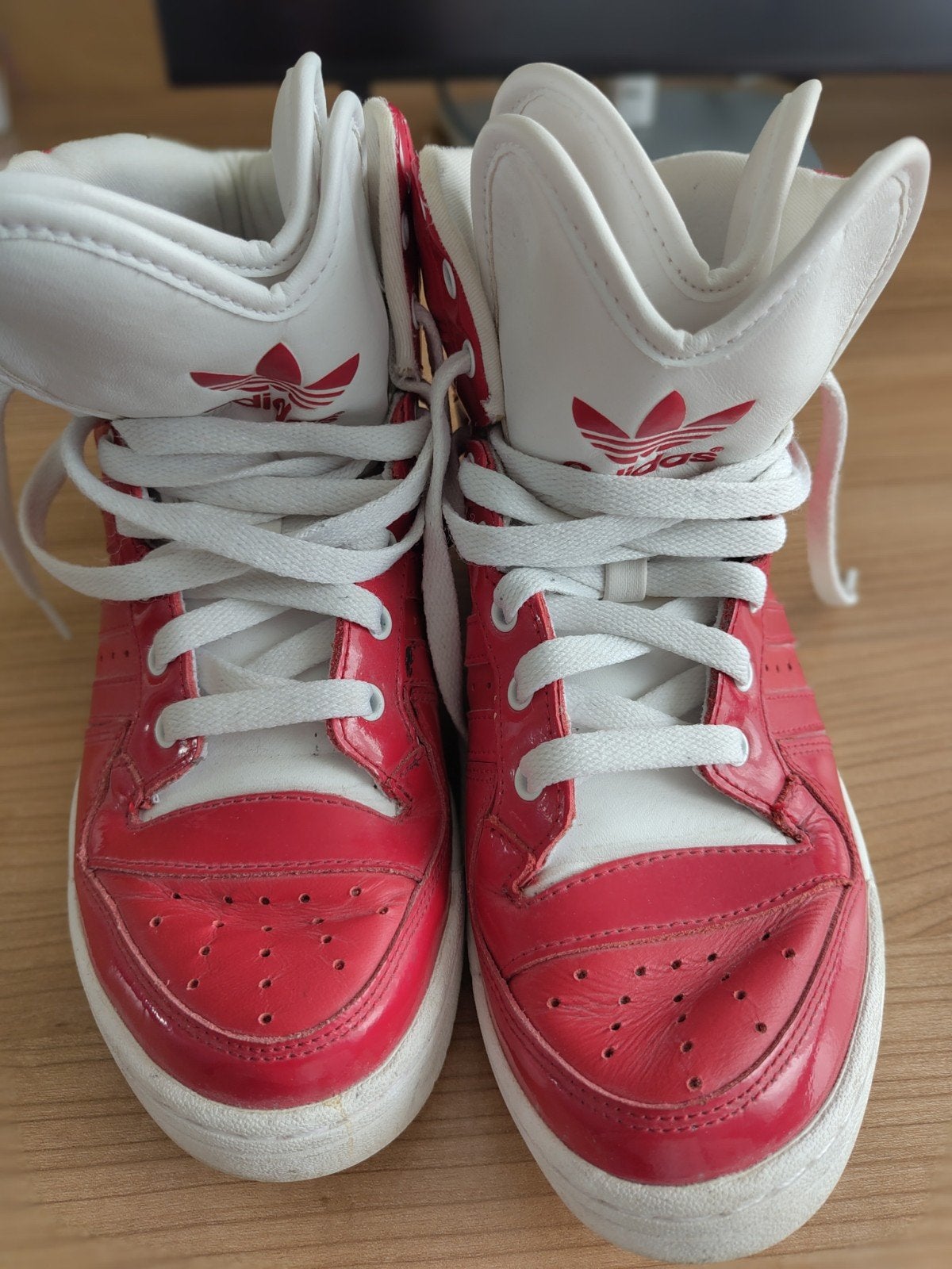 Adidas Forum Mid sneakers rood/wit - Maat 40 2/3, Sneakers of Gympen, Gedragen, Rood, Verzenden