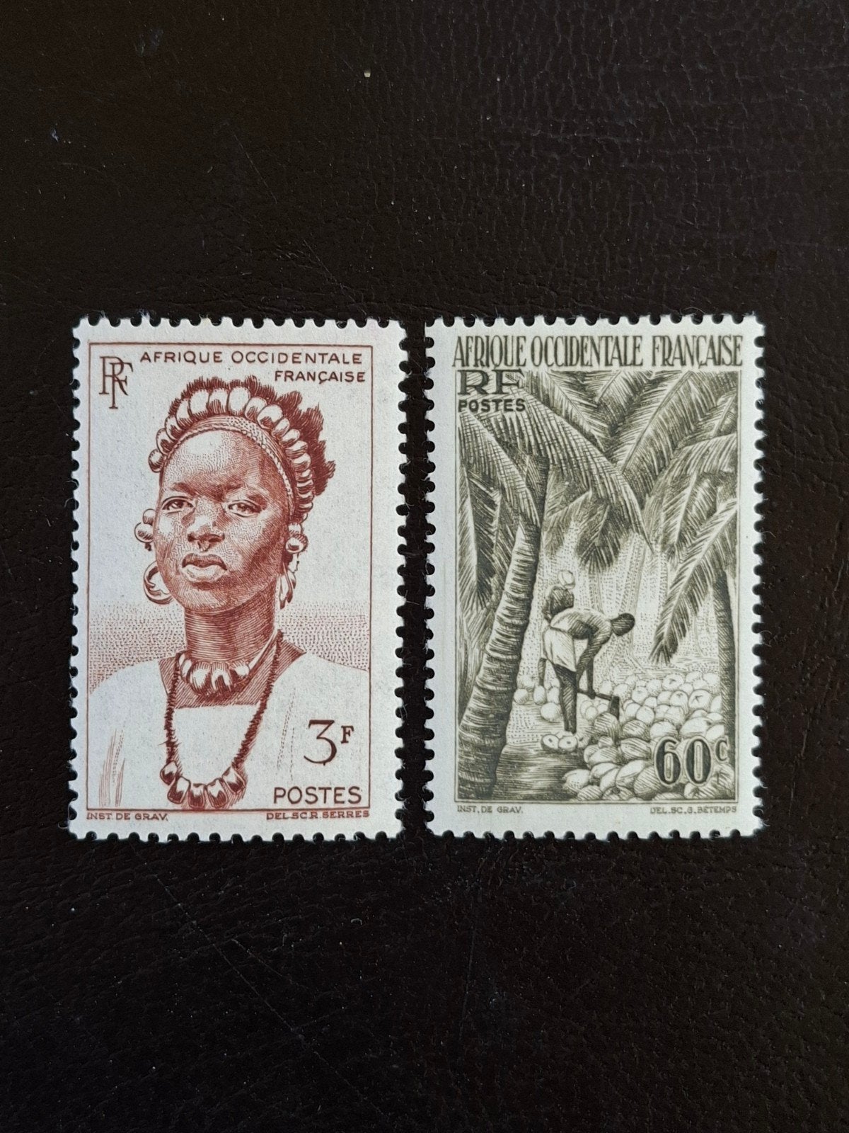 Frans West Afrika Mi 57-58.  100% pf, Ophalen of Verzenden, Overige landen, Postfris