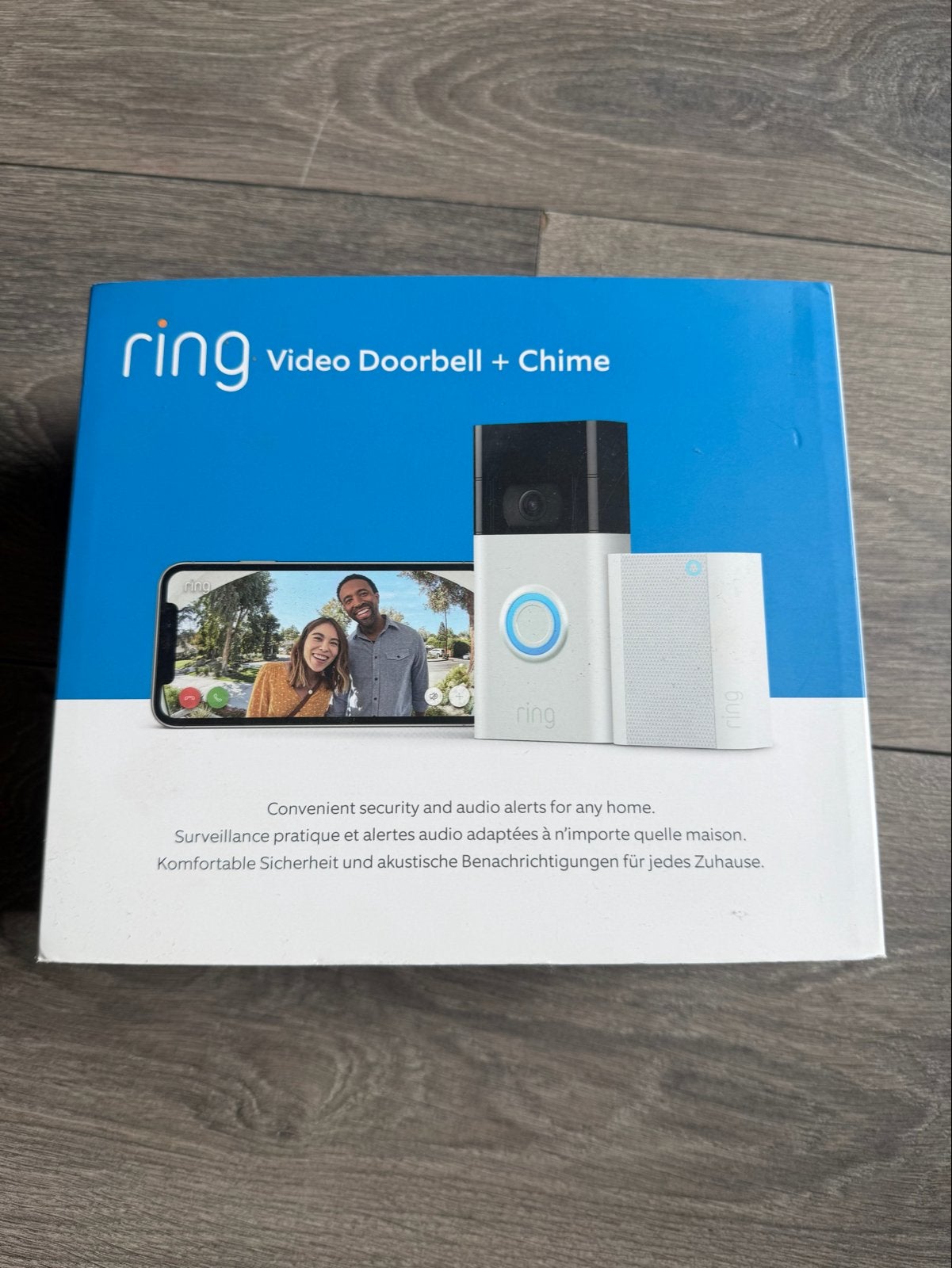 Ring Video Deurbel + Chime - Slimme Beveiliging, Ophalen of Verzenden, Ingebouwde camera, Zo goed als nieuw, Draadloos