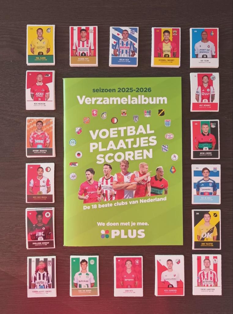 Voetbalplaatjes compleet met verzamelalbum, Plus, Ophalen of Verzenden