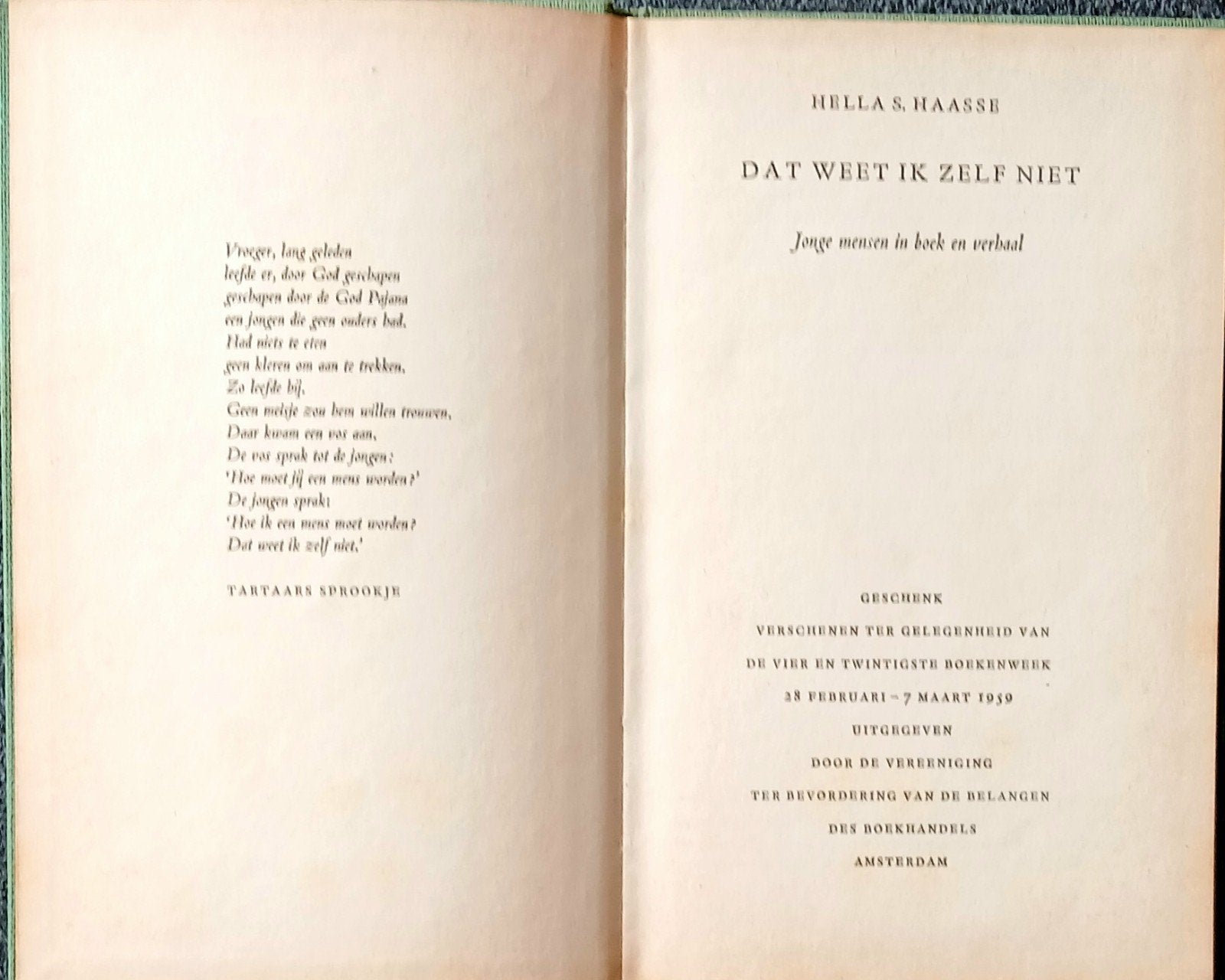 Hella S. Haasse - Dat weet ik zelf niet (1959), Boeken, Boekenweekgeschenken, Ophalen of Verzenden