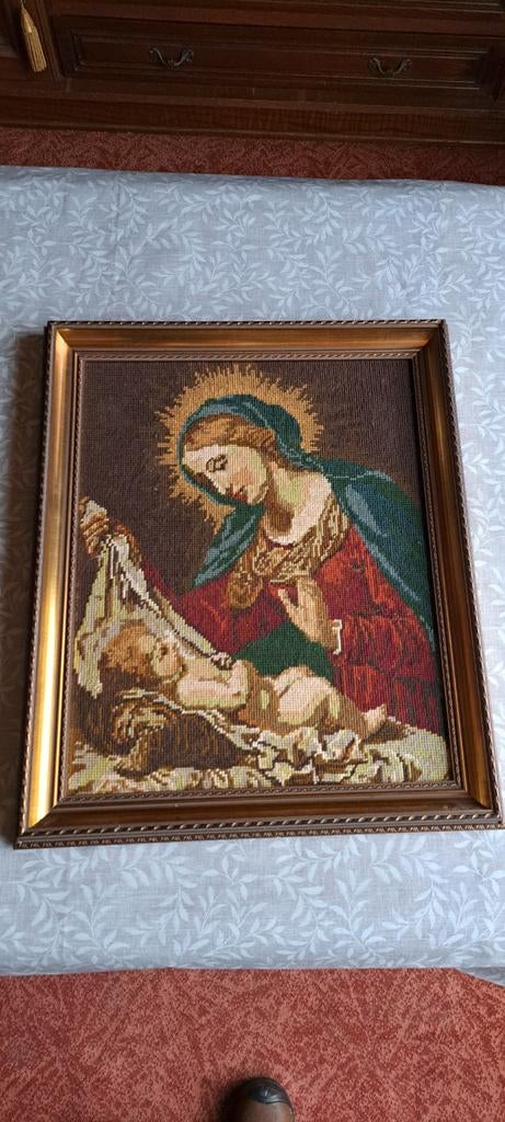 Schilderij maria met kind, Ophalen of Verzenden