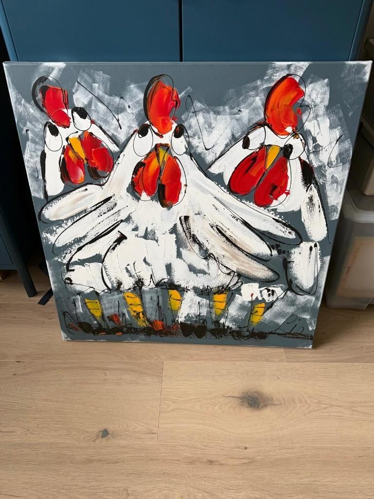 Schilderij - Ik weet van niets - LIZ, Antiek en Kunst, Kunst | Schilderijen | Modern, Ophalen