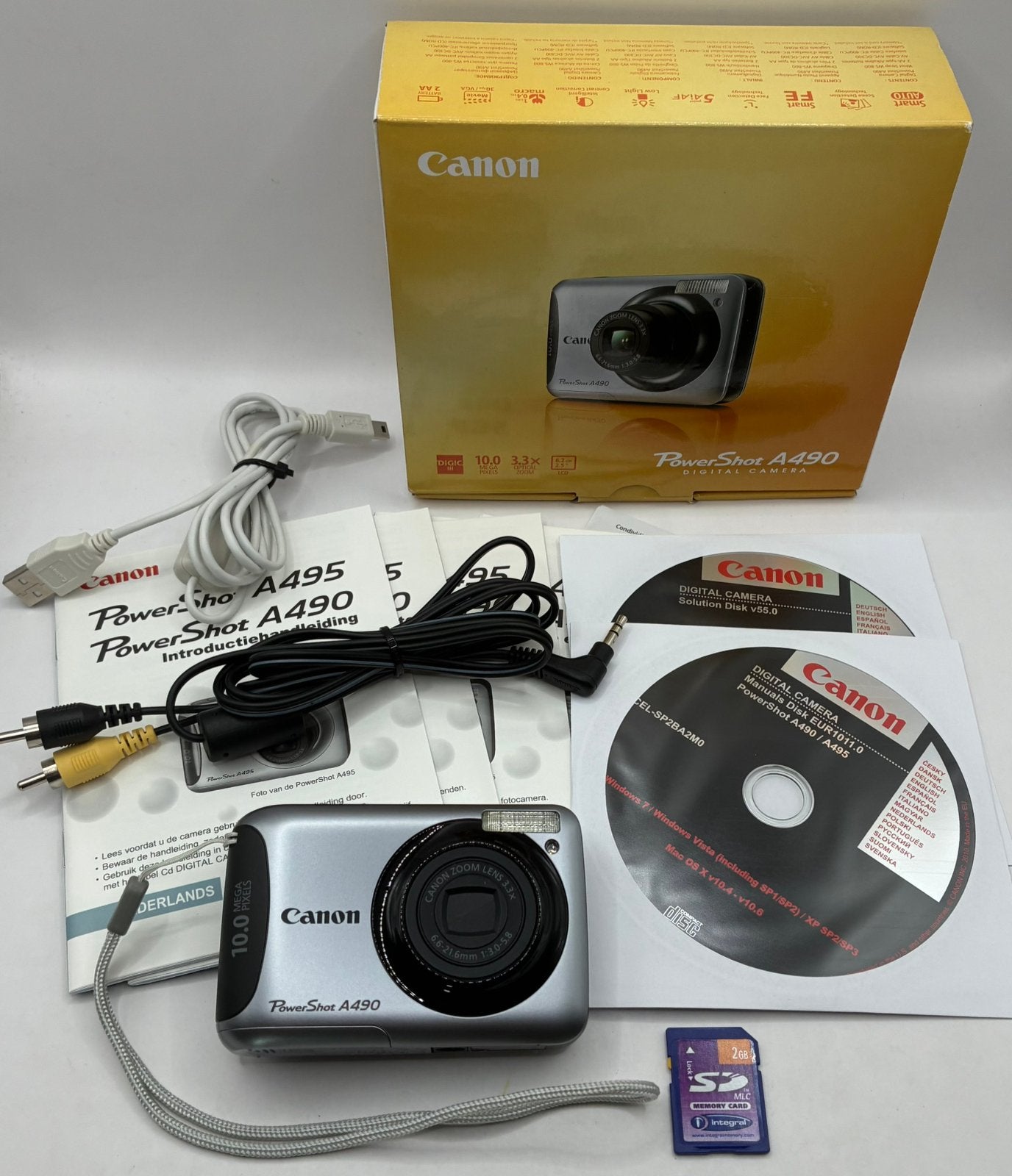 Canon PowerShot A490 - compact camera, Ophalen of Verzenden, Zo goed als nieuw