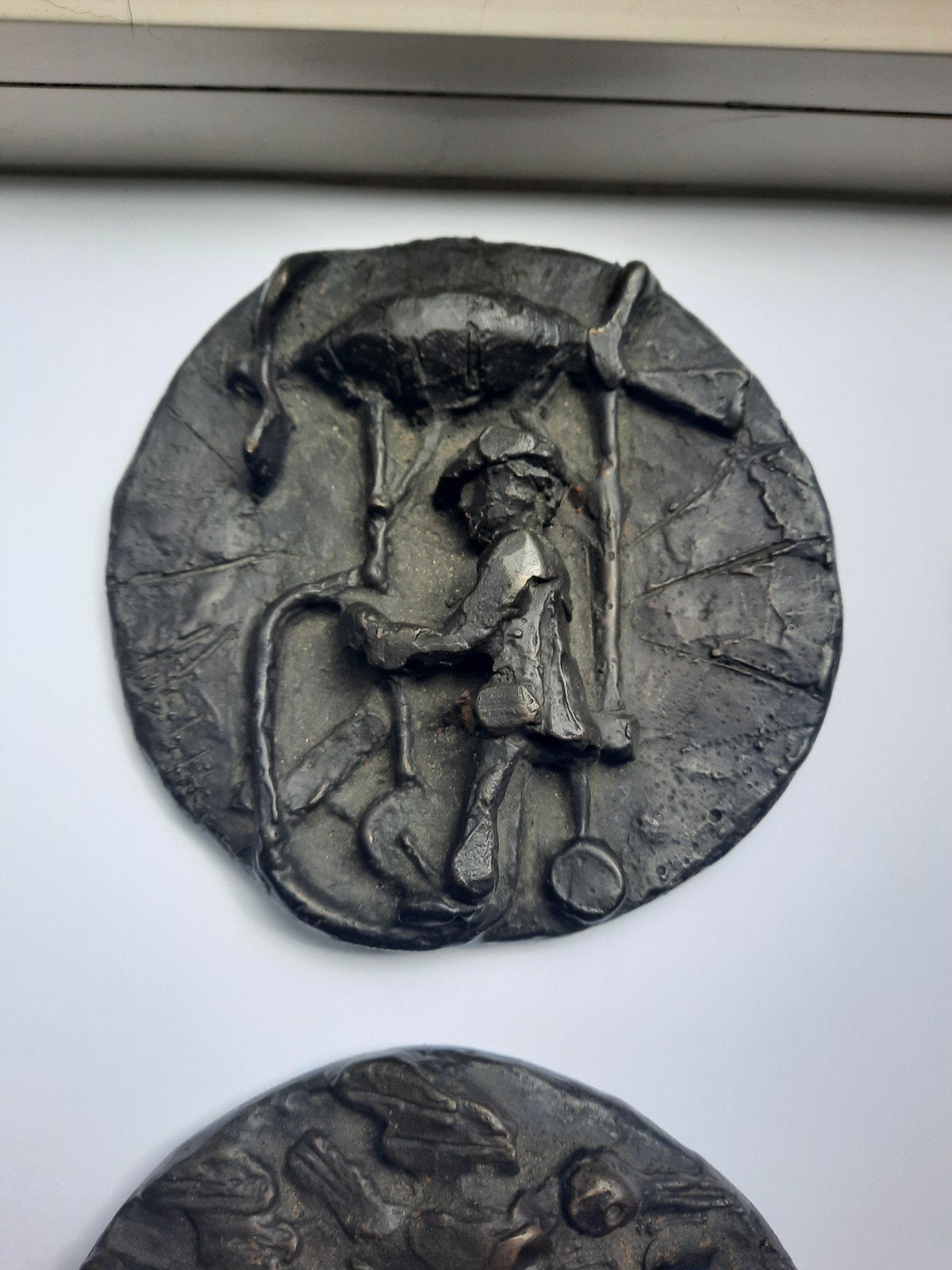 Set van 4 Jits Bakker bronzen penningen Transavia, Ophalen of Verzenden